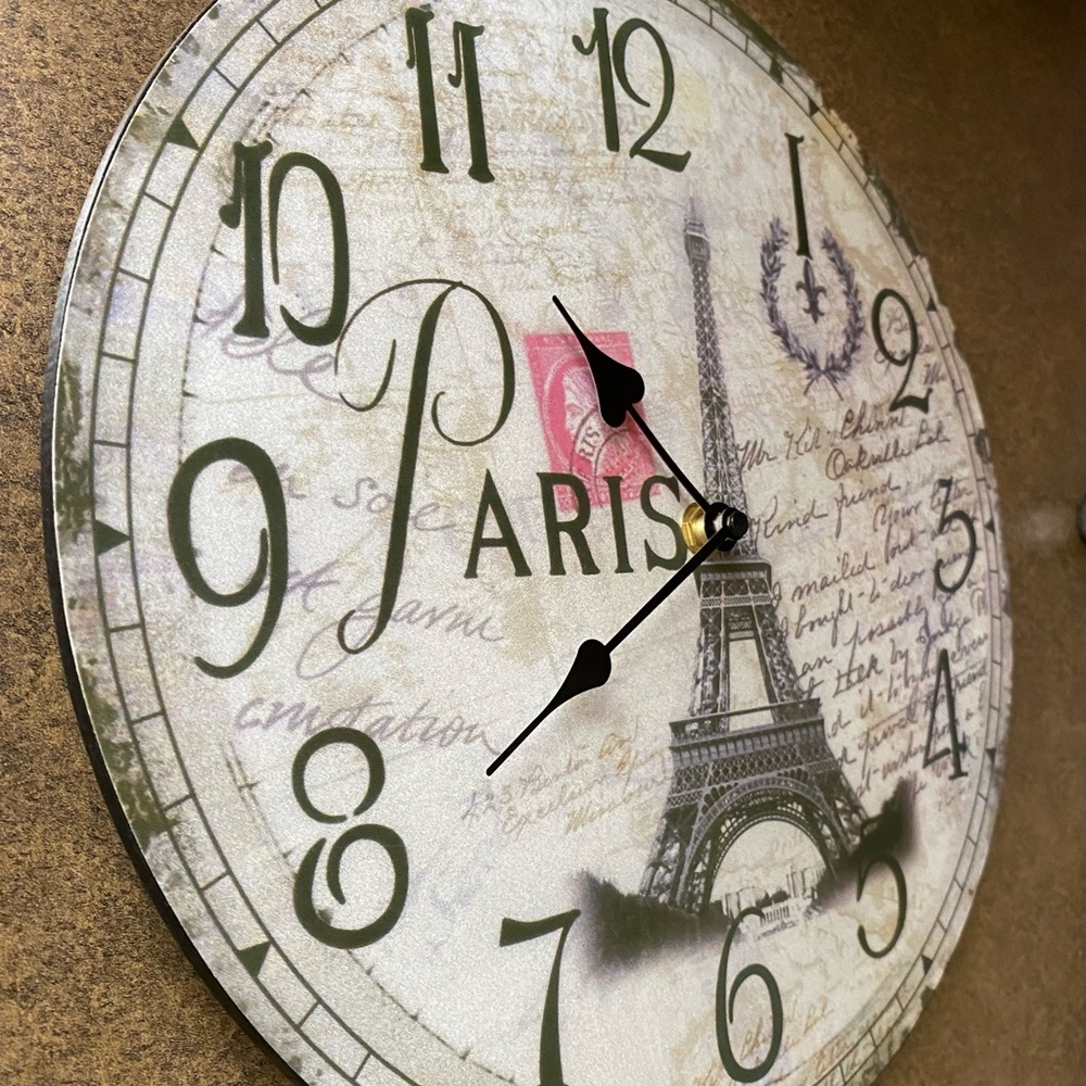 Paris Eiffel Tower Wall Clock